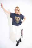 T-SHIRT MARMORIZZATO TIGRE ROCK N ROLL GRIGIO