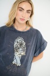 T-SHIRT MARMORIZZATO TIGRE GOLD GRIGIO