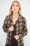CAMICIA OVER QUADRO CON CASTONI MORO