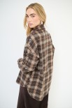 CAMICIA OVER QUADRO CON CASTONI MORO