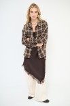 CAMICIA OVER QUADRO CON CASTONI MORO