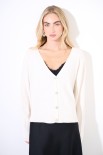 CARDIGAN BOTTONI GIOIELLO BURRO
