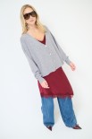CARDIGAN BOTTONI GIOIELLO GRIGIO
