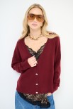 CARDIGAN BOTTONI GIOIELLO VINO