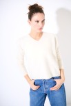 MAGLIA MOHAIR OVERSIZE SCOLLO V BURRO