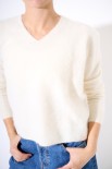 MAGLIA MOHAIR OVERSIZE SCOLLO V BURRO