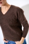 MAGLIA MOHAIR OVERSIZE SCOLLO V MORO