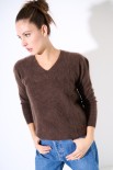 MAGLIA MOHAIR OVERSIZE SCOLLO V MORO