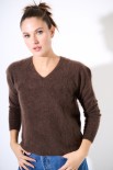 MAGLIA MOHAIR OVERSIZE SCOLLO V MORO
