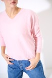 MAGLIA MOHAIR OVERSIZE SCOLLO V ROSA