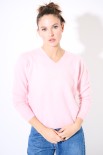 MAGLIA MOHAIR OVERSIZE SCOLLO V ROSA
