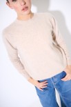 MAGLIA MOHAIR OVERSIZE PARICOLLO BEIGE