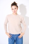 MAGLIA MOHAIR OVERSIZE PARICOLLO BEIGE
