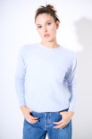 MAGLIA MOHAIR OVERSIZE PARICOLLO CELESTE