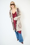 GIACCA KIMONO IN MAGLIA CON CINTURA PAISLEY BEIGE