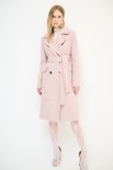CAPPOTTO VESTAGLIA CON 4 BOTTONI SFUMATO OPACO ROSA
