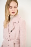 CAPPOTTO VESTAGLIA CON 4 BOTTONI SFUMATO OPACO ROSA