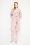 CAPPOTTO VESTAGLIA CON 4 BOTTONI SFUMATO OPACO ROSA