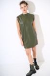 ABITO CON COLLETTO SACCHETTO VERDE MILITARE