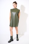 ABITO CON COLLETTO SACCHETTO VERDE MILITARE
