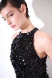 ABITO SCOLLO AMERICANA PAILLETTES GOCCIA NERO