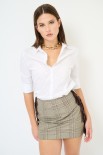 CAMICIA SLIM CON PINCE POPELINE BIANCO