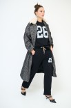 CAPPOTTO LUNGO ACCAPPATOIO CON COLLO PELLICCIA NERO