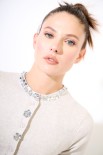 CARDIGAN MEZZA MANICA CON APPLICAZIONE BEIGE
