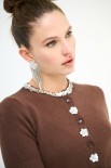 CARDIGAN MEZZA MANICA CON APPLICAZIONE MORO