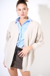 CARDIGAN GRANDE MICRO PAILLETTES BEIGE