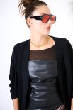 CARDIGAN GRANDE MICRO PAILLETTES NERO
