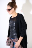 CARDIGAN GRANDE MICRO PAILLETTES NERO