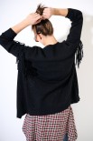 CARDIGAN GRANDE MICRO PAILLETTES NERO