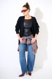 CARDIGAN GRANDE MICRO PAILLETTES NERO