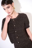 CARDIGAN LUREX MEZZA MANICA MORO