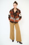 CARDIGAN CORTO CON FRANGE DIS. ETNICO COCCIO