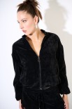 BOMBER ZIP CANNA DI FUCILE TASCA FIANCO NERO