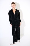 BOMBER ZIP CANNA DI FUCILE TASCA FIANCO NERO