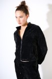 BOMBER ZIP CANNA DI FUCILE TASCA FIANCO NERO