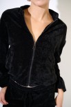 BOMBER ZIP CANNA DI FUCILE TASCA FIANCO NERO
