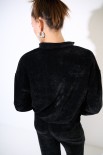 BOMBER ZIP CANNA DI FUCILE TASCA FIANCO NERO