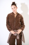 BOMBER ZIP CANNA DI FUCILE TASCA FIANCO MORO