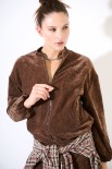 BOMBER ZIP CANNA DI FUCILE TASCA FIANCO MORO