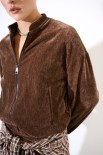 BOMBER ZIP CANNA DI FUCILE TASCA FIANCO MORO