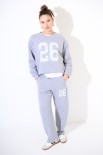 FELPA OVETTO OVERSIZE STAMPA NUMERO 26 GRIGIO