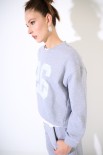 FELPA OVETTO OVERSIZE STAMPA NUMERO 26 GRIGIO