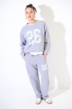 FELPA OVETTO OVERSIZE STAMPA NUMERO 26 GRIGIO