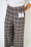 PANTALONE DRITTO QUADRI CON PACHT GRIGIO