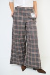 PANTALONE DRITTO QUADRI CON PACHT GRIGIO