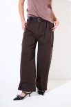 PANTALONE CON TASCONI +BORCHIETTE E CINTURA MORO